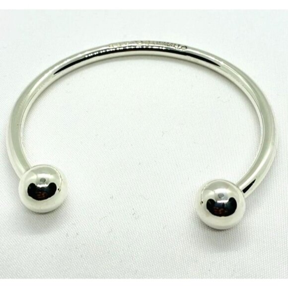 Tiffany Co Hardwear Ball Edge Sterling Silver Cuff Bracelet